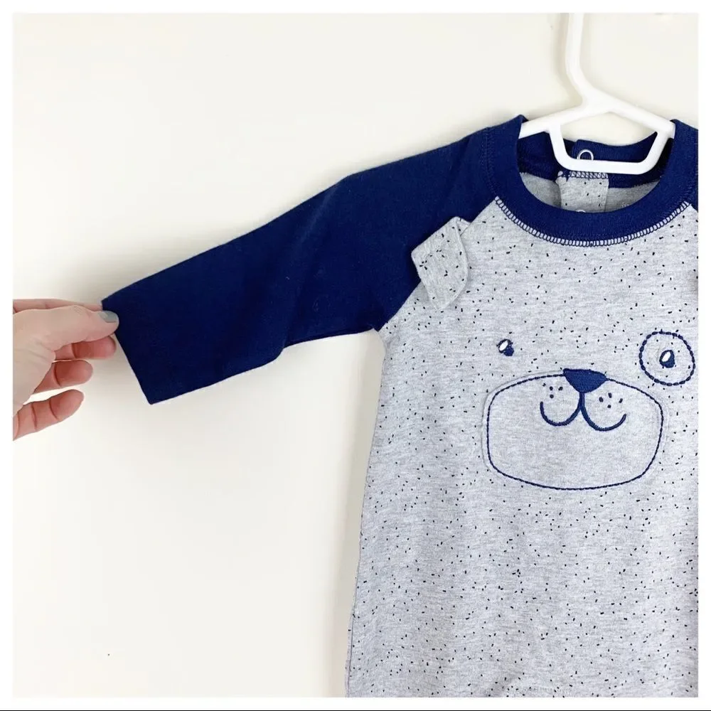 Carter’s Blue/Gray Puppy Dog Onesie w/Ears NWT‎